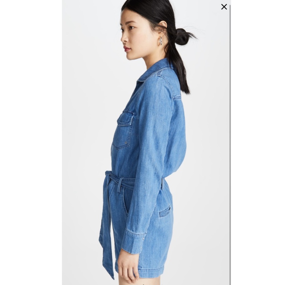 Veronica Beard Chambray Romper NWT Large - Picture 4 of 6